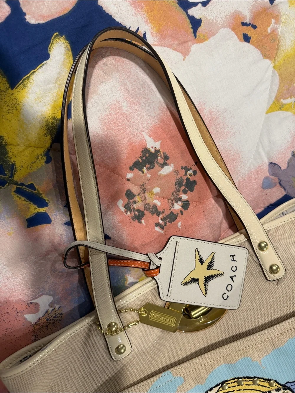 Coach Limited Edition Pierre Le-Tan Beach Canvas Tote